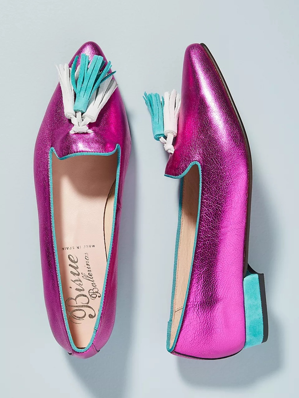 Bisue Ballerina Metallic Tasseled Loafers